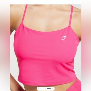Gymshark Strappy Crop Cami Tank - Bright Fuchsia